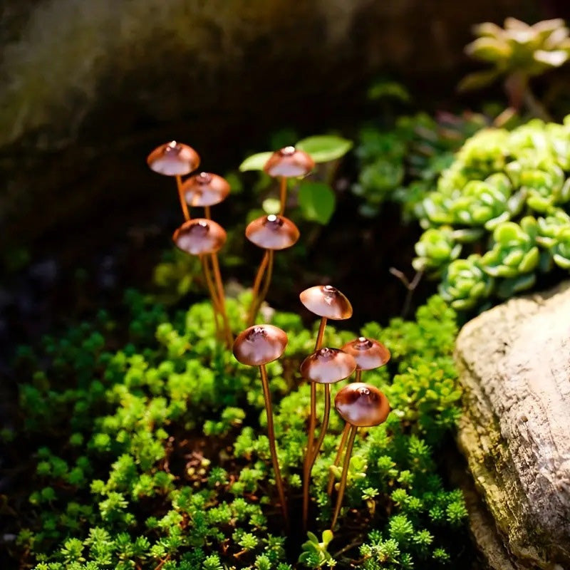 Metal mushroom ground decoration