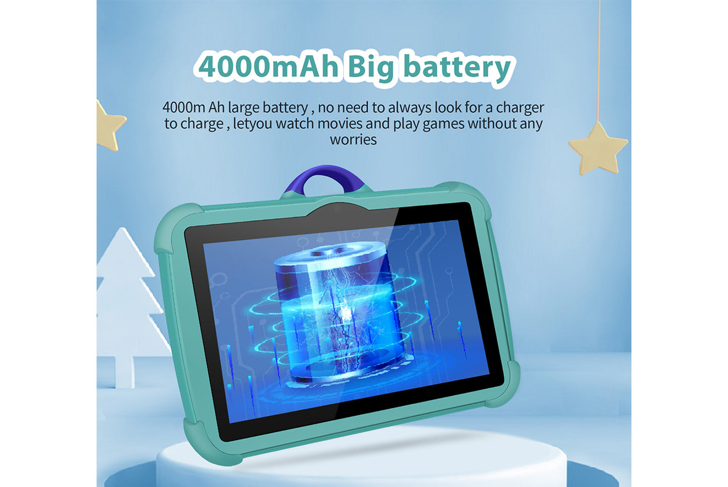 7-inch Kids' Tablet with Android 7.1, Shock-Resistant and Anti-Explosion Design