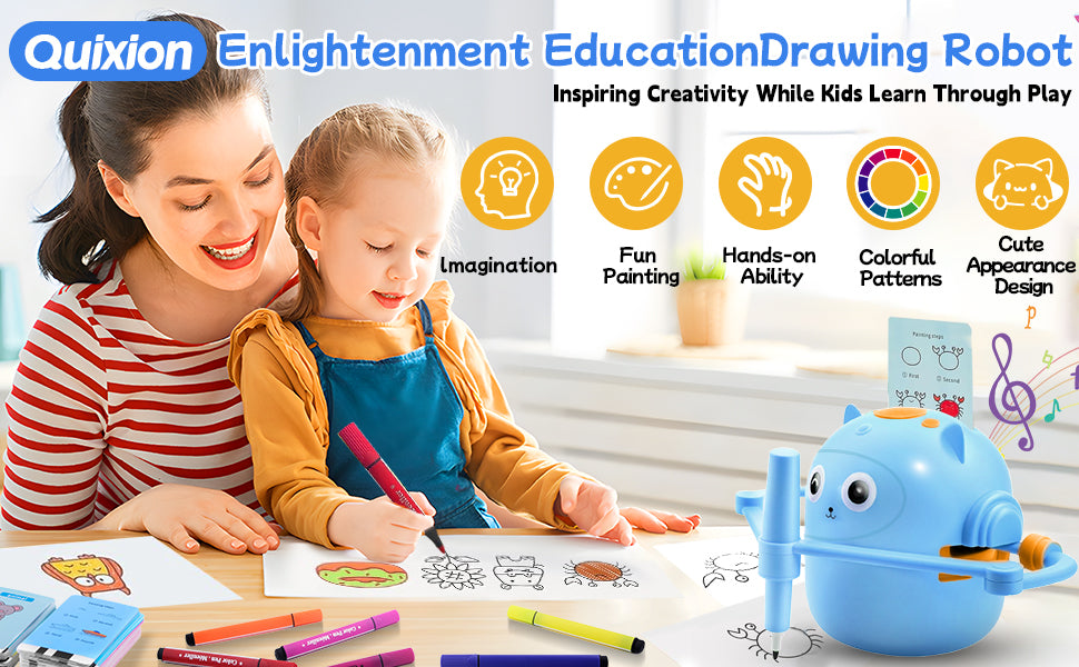 **Smart Children's Drawing Robot (with Pen and Card Insertion)**
