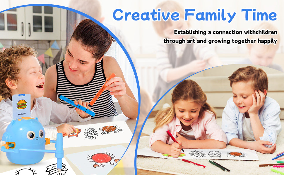 **Smart Children's Drawing Robot (with Pen and Card Insertion)**