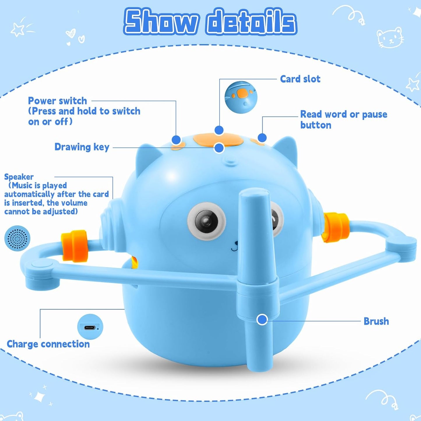 **Smart Children's Drawing Robot (with Pen and Card Insertion)**