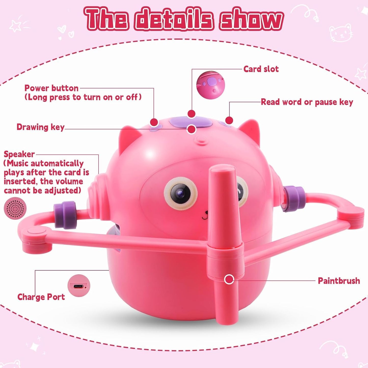 **Smart Children's Drawing Robot (with Pen and Card Insertion)**
