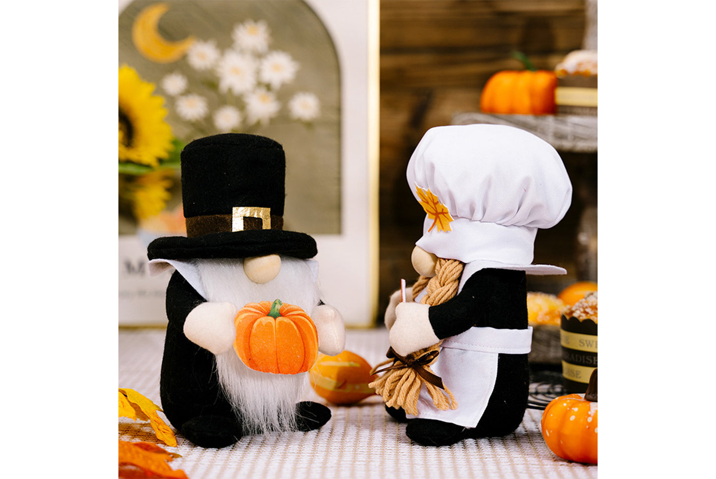 **Thanksgiving Chef Rudolph Doll | Pumpkin Gnome Doll**