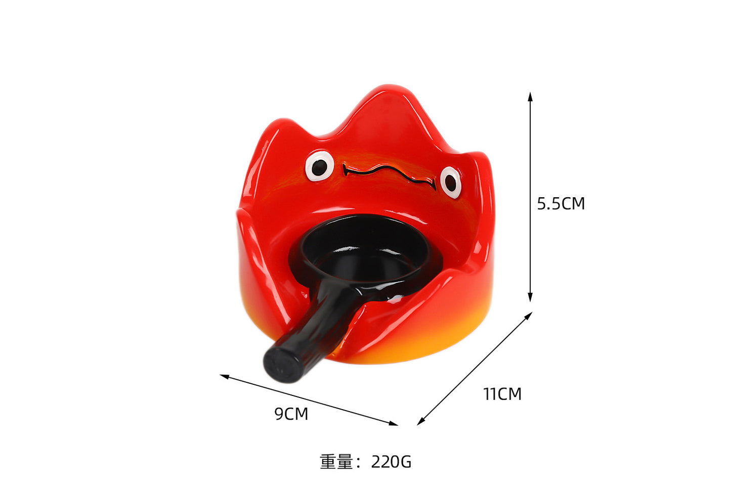 **Calcifer Candlestick Night Light | Resin Flame Home Decor**