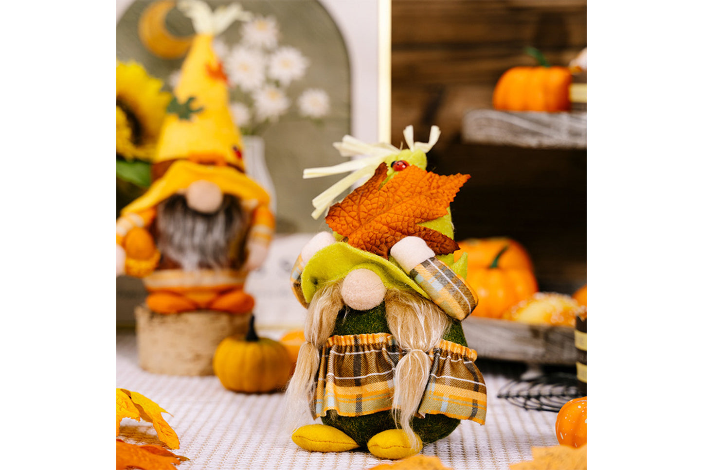 Harvest Festival Gnome Ornament | Maple Leaf Rudolph Doll Ornament