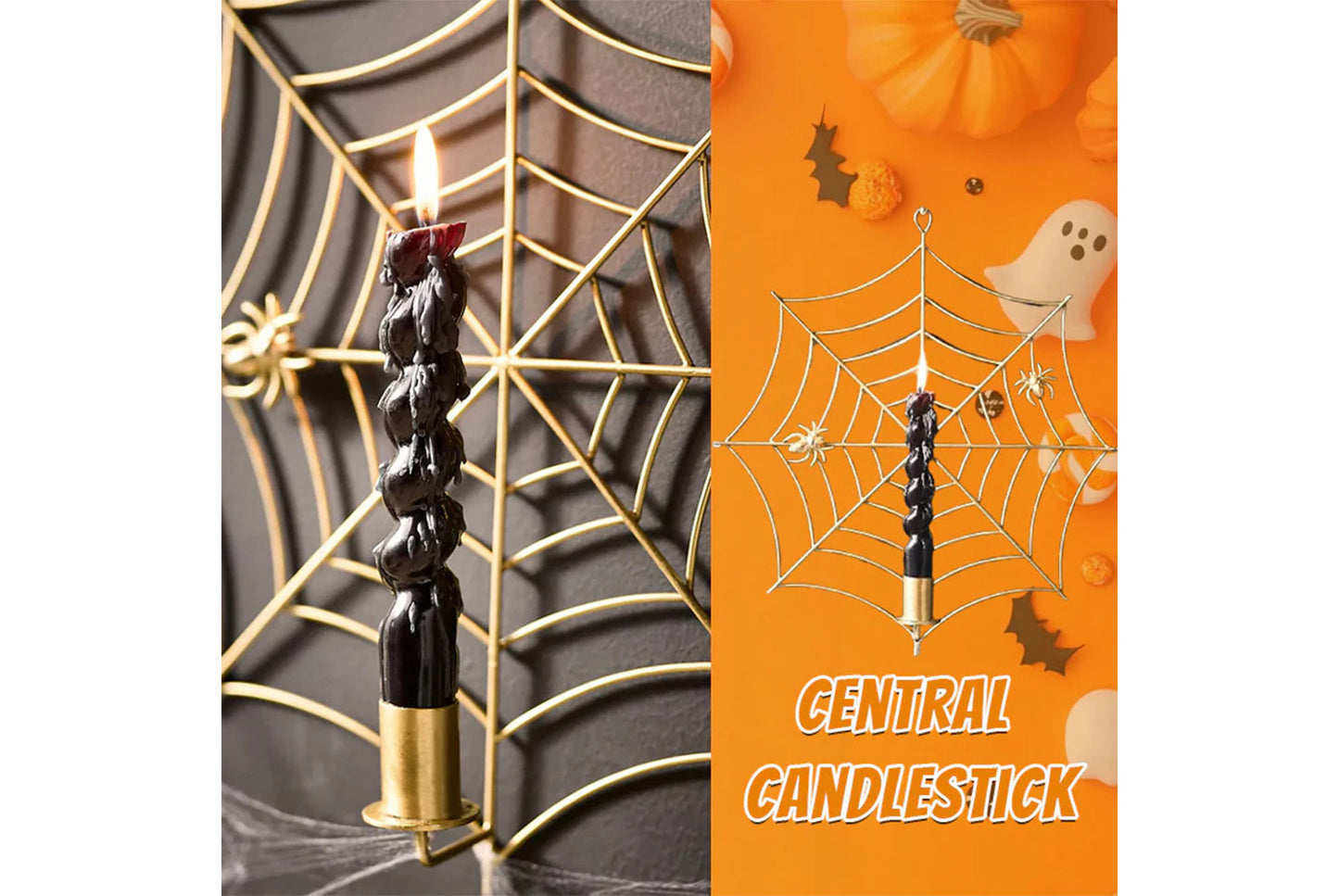 **Spider Web Candle Holder Metal Wall Decor**