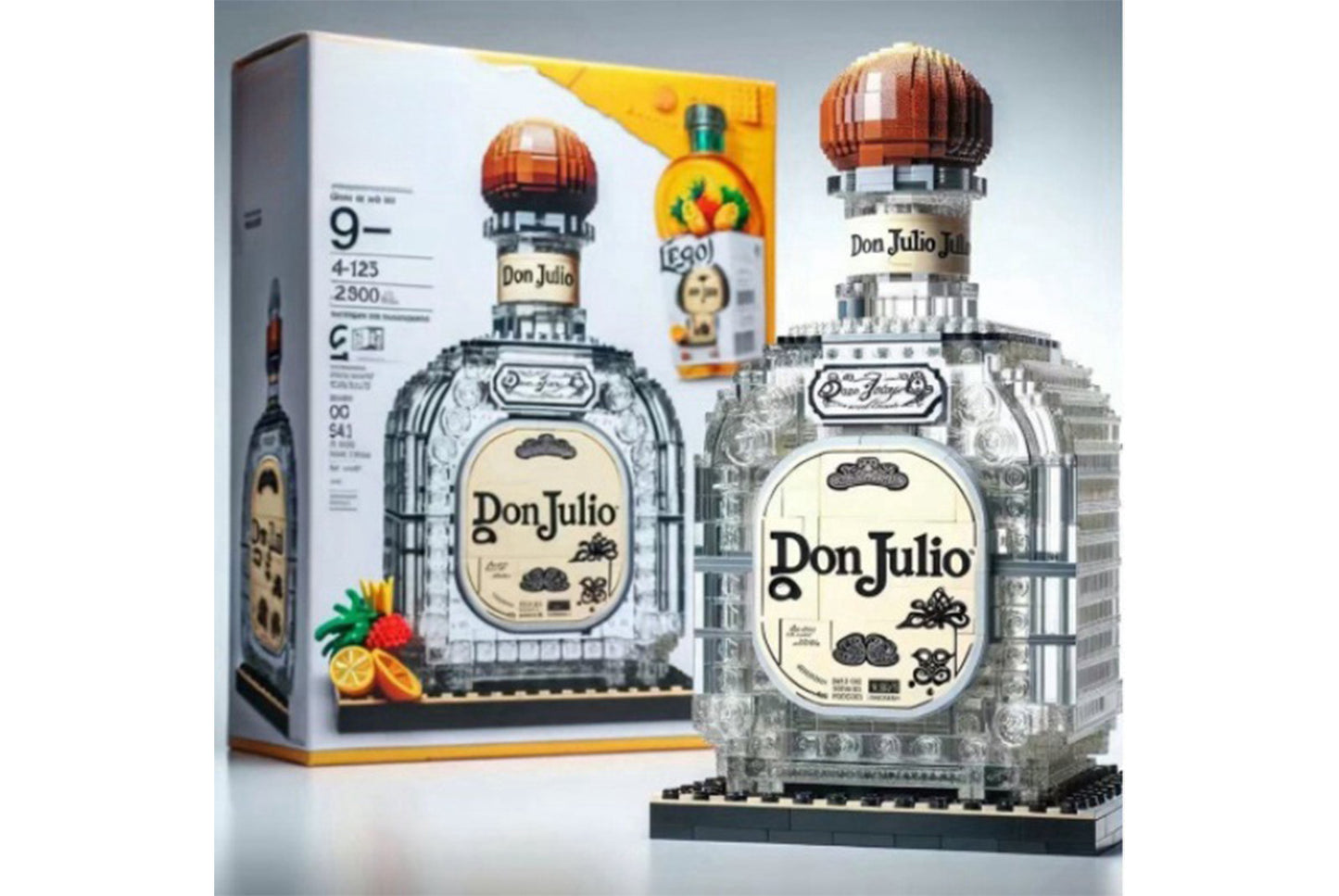 **High-End Simulated Whiskey Bottle Building Block Set**