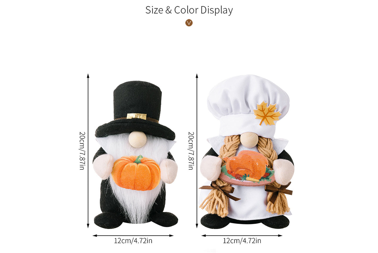 **Thanksgiving Chef Rudolph Doll | Pumpkin Gnome Doll**