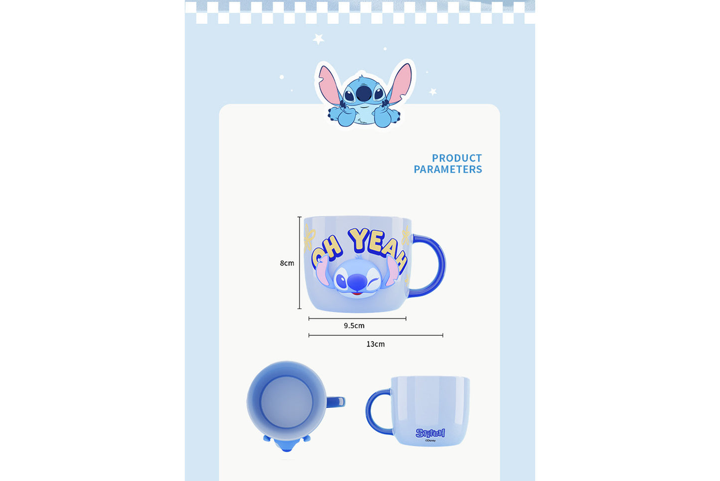**Children's Cartoon Water Cup | Stitch Mug**