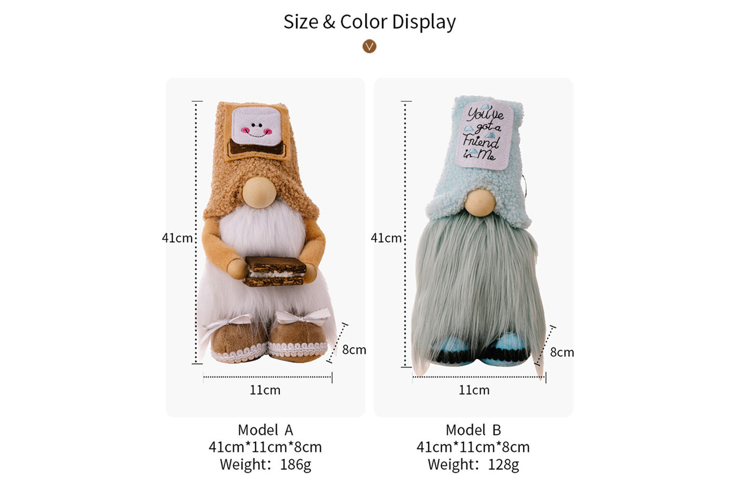 **Holiday Plush Gnome | Cow Biscuit-Shaped Ornament**