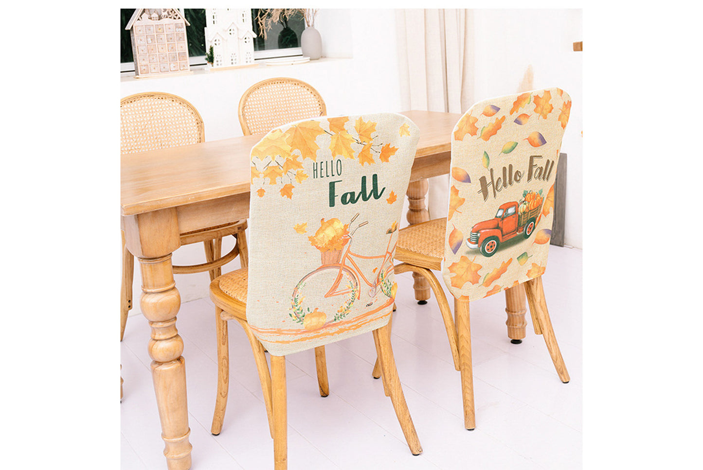 **Harvest Table and Chair Covers | Thanksgiving and Autumn Decor**