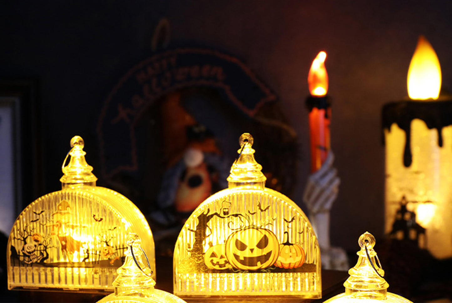 **Halloween Glowing Pumpkin Lantern | Creative Night Light Ornament**
