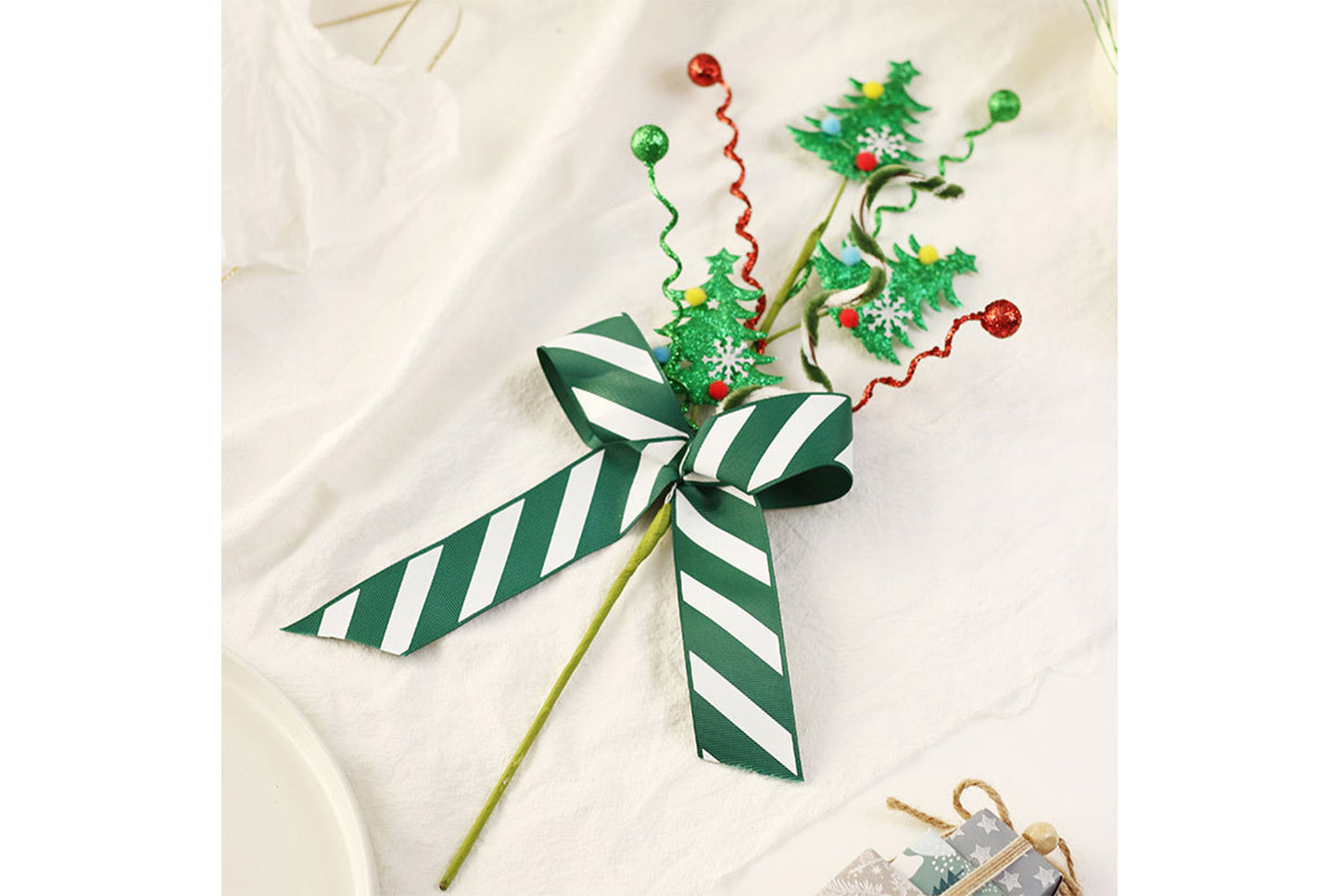 **Christmas Tree Card Bouquet Decoration Set (45cm)**