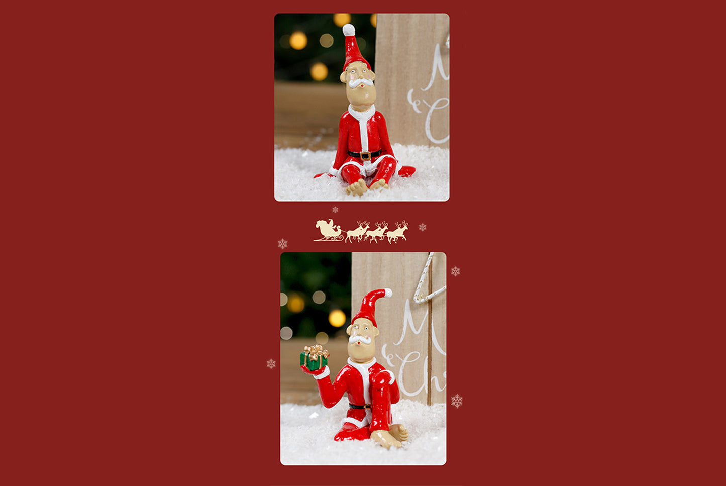 **Funny Santa Claus Resin Ornament (4 Styles Available)**