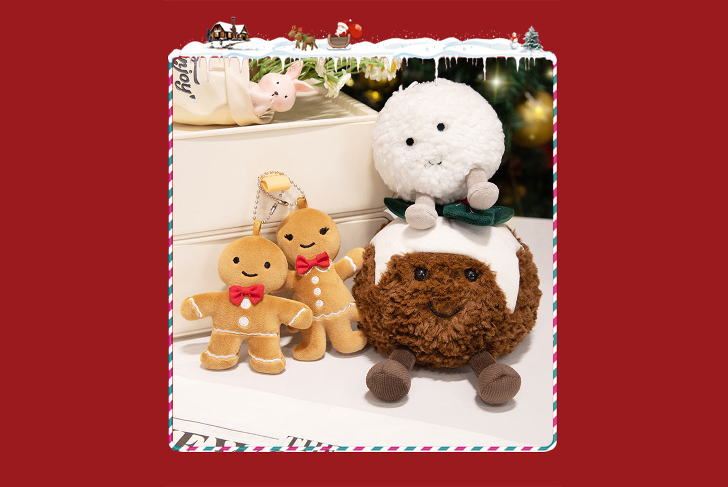 Christmas Plush Toy Set (Holiday Decorative Pendant Doll)