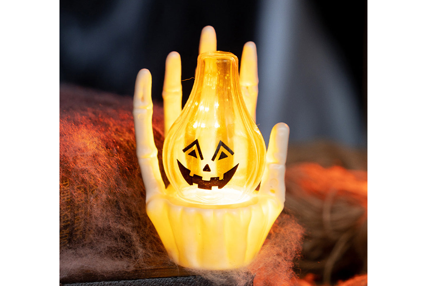**Halloween Ghost Hand Pumpkin Lantern | Mood Lighting Props**