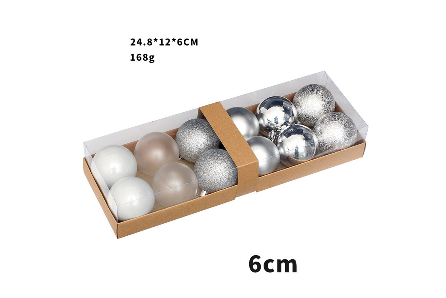 **12 Exquisitely Painted Christmas Ball Gift Box Ornaments**