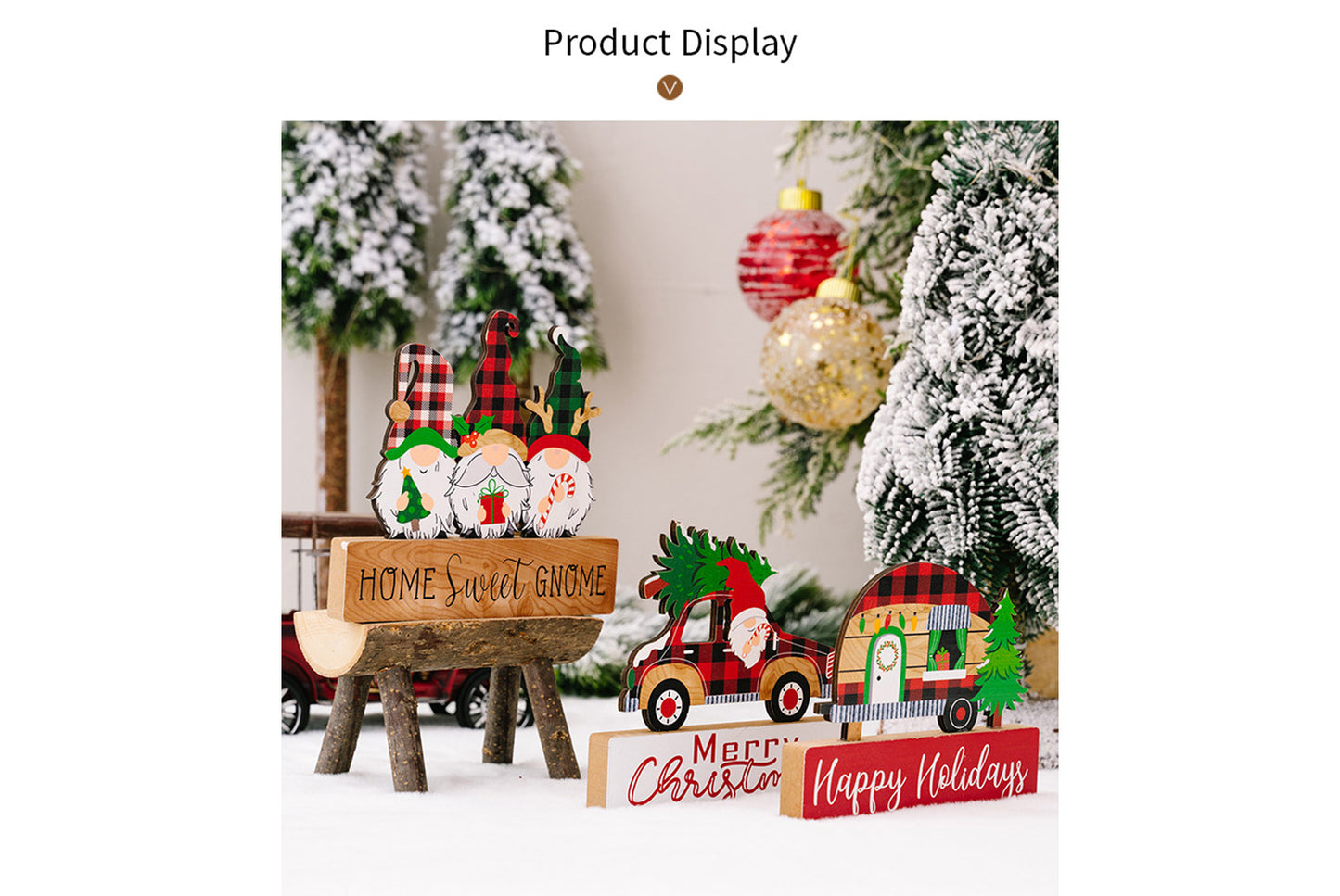 **3D Dwarf Wooden Christmas Ornament**