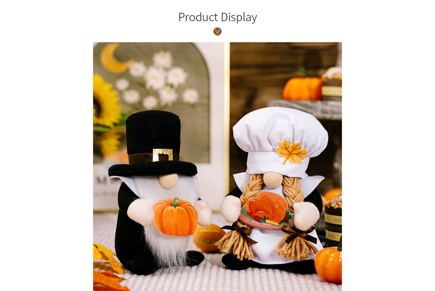**Thanksgiving Chef Rudolph Doll | Pumpkin Gnome Doll**
