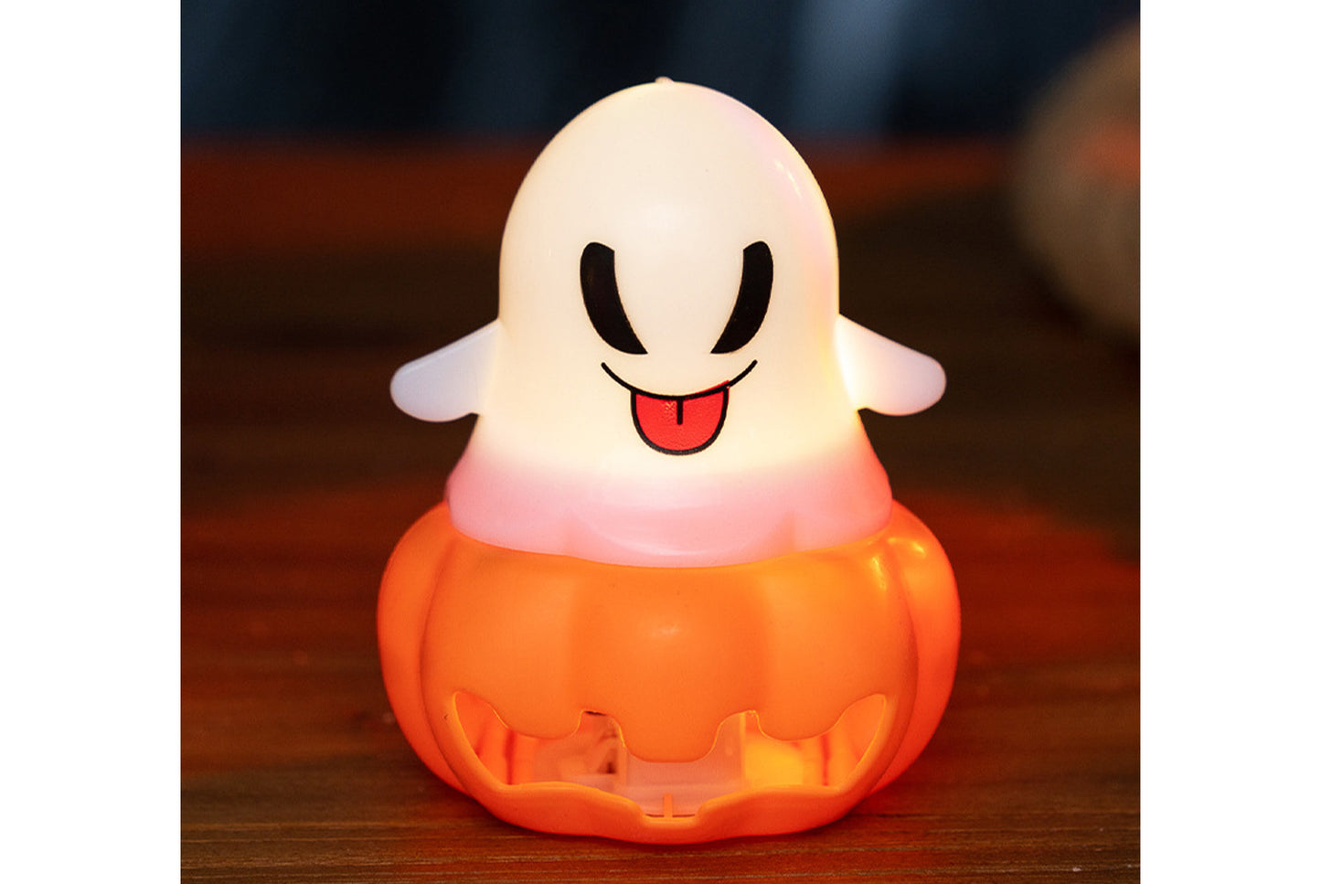 **Halloween Ghost Pumpkin Lantern | Illuminated Decorative Props**