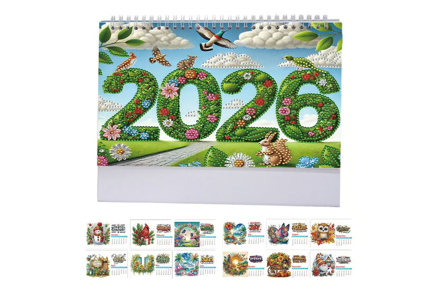 **2026 DIY Desktop Diamond Calendar**