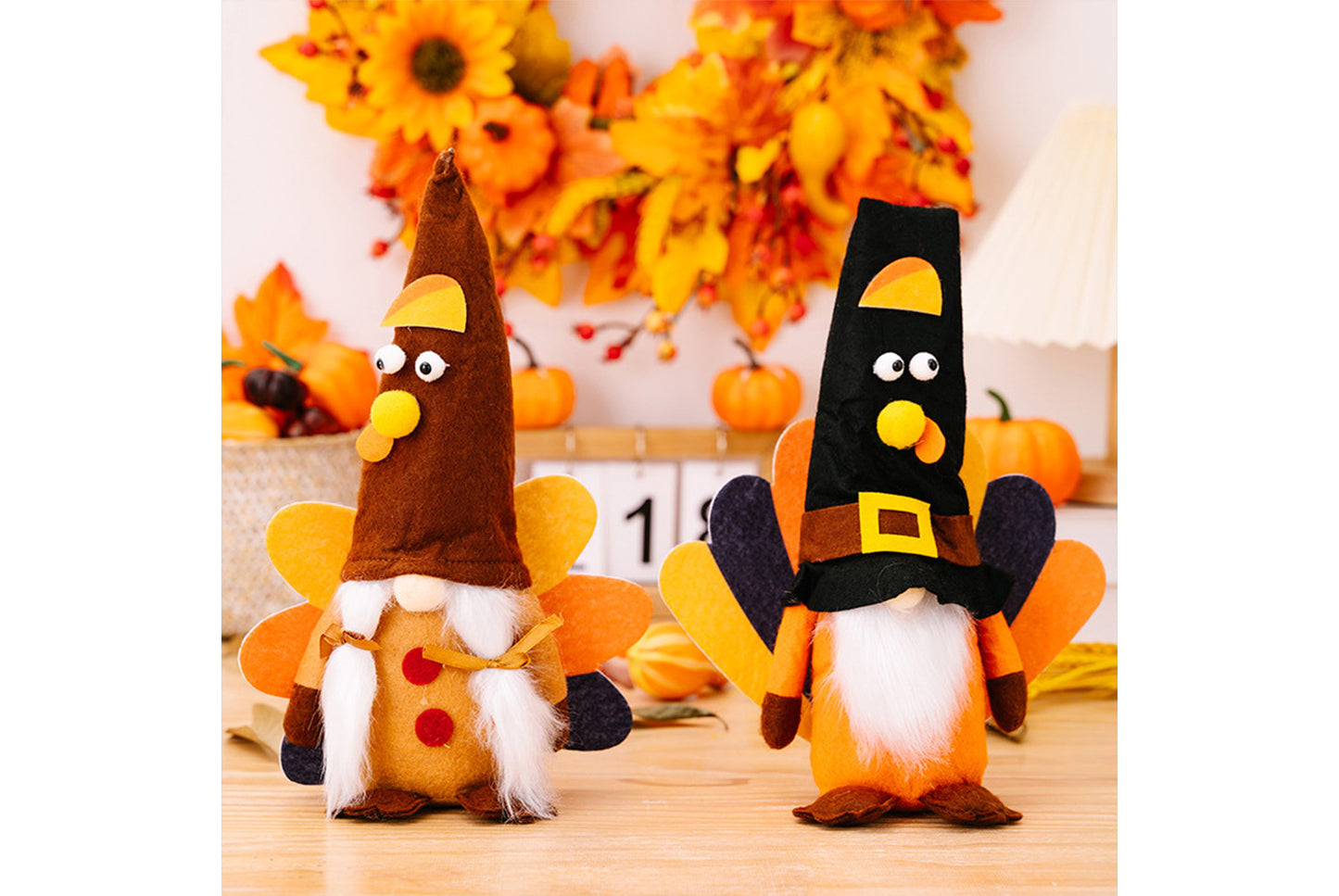 Thanksgiving Spread-Tail Turkey Gnome Ornament