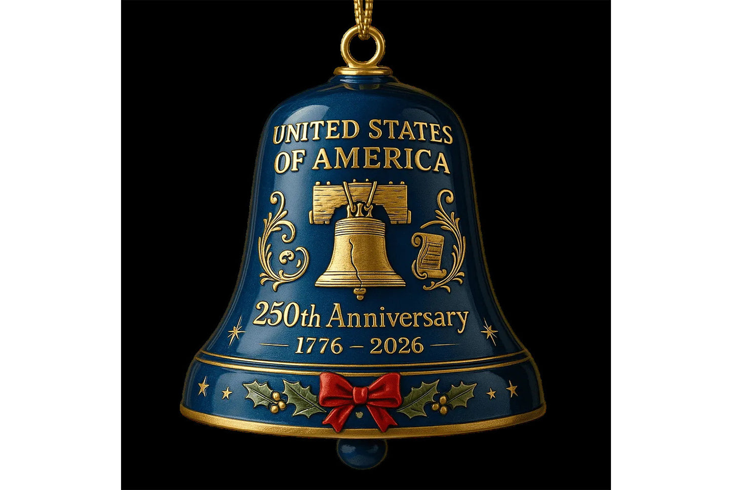 **U.S. 250th Anniversary Bell Ornament**