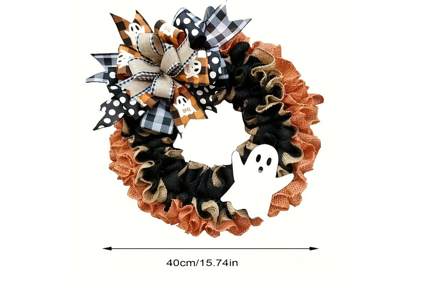 **Halloween Ghost Linen Garland | Ghost Festival Door Decoration**