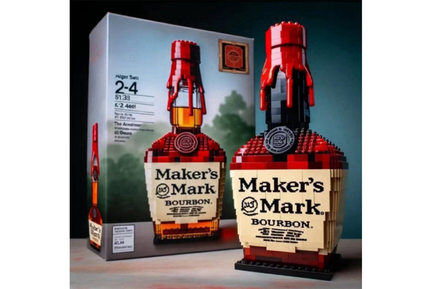 **High-End Simulated Whiskey Bottle Building Block Set**
