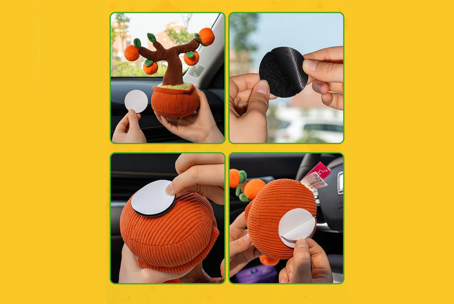 **Car Aromatherapy Plush Toy (Fun Potted Plant Ornament)**