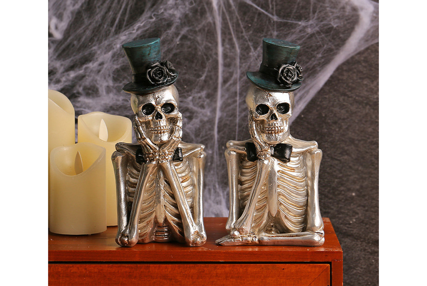 **Halloween Cartoon Skeleton Figure | Funny Resin Decoration**