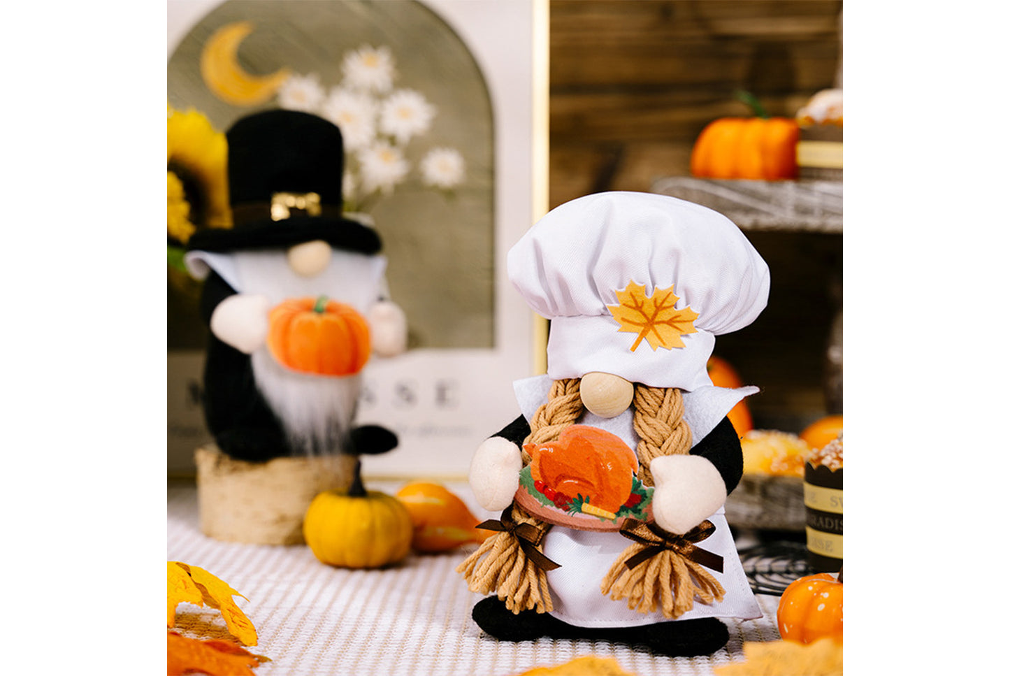 **Thanksgiving Chef Rudolph Doll | Pumpkin Gnome Doll**