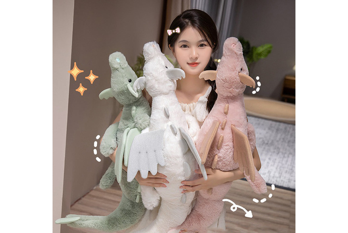**Sky Dragon Large Plush Pillow**