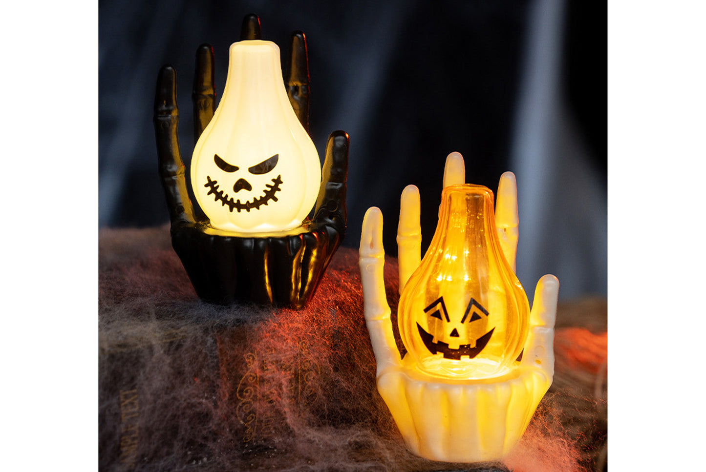 **Halloween Ghost Hand Pumpkin Lantern | Mood Lighting Props**