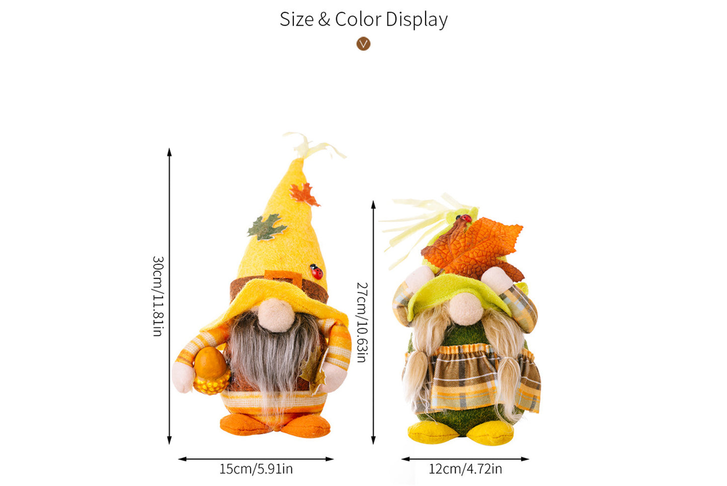 Harvest Festival Gnome Ornament | Maple Leaf Rudolph Doll Ornament