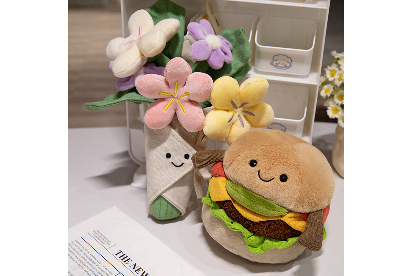 **Jellycat Creative Bouquet Hamburger Plush Toy**