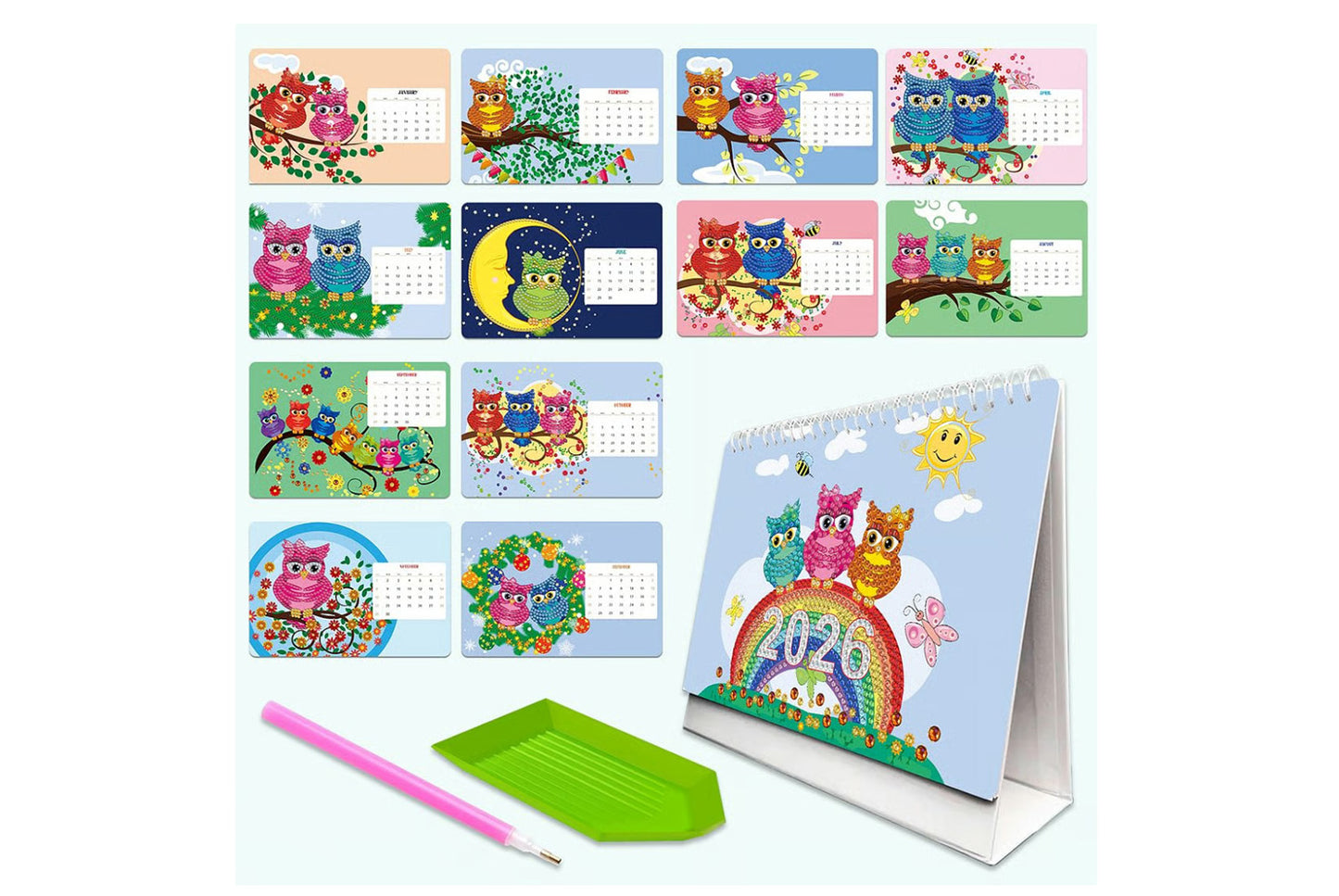 **2026 DIY Desktop Diamond Calendar**