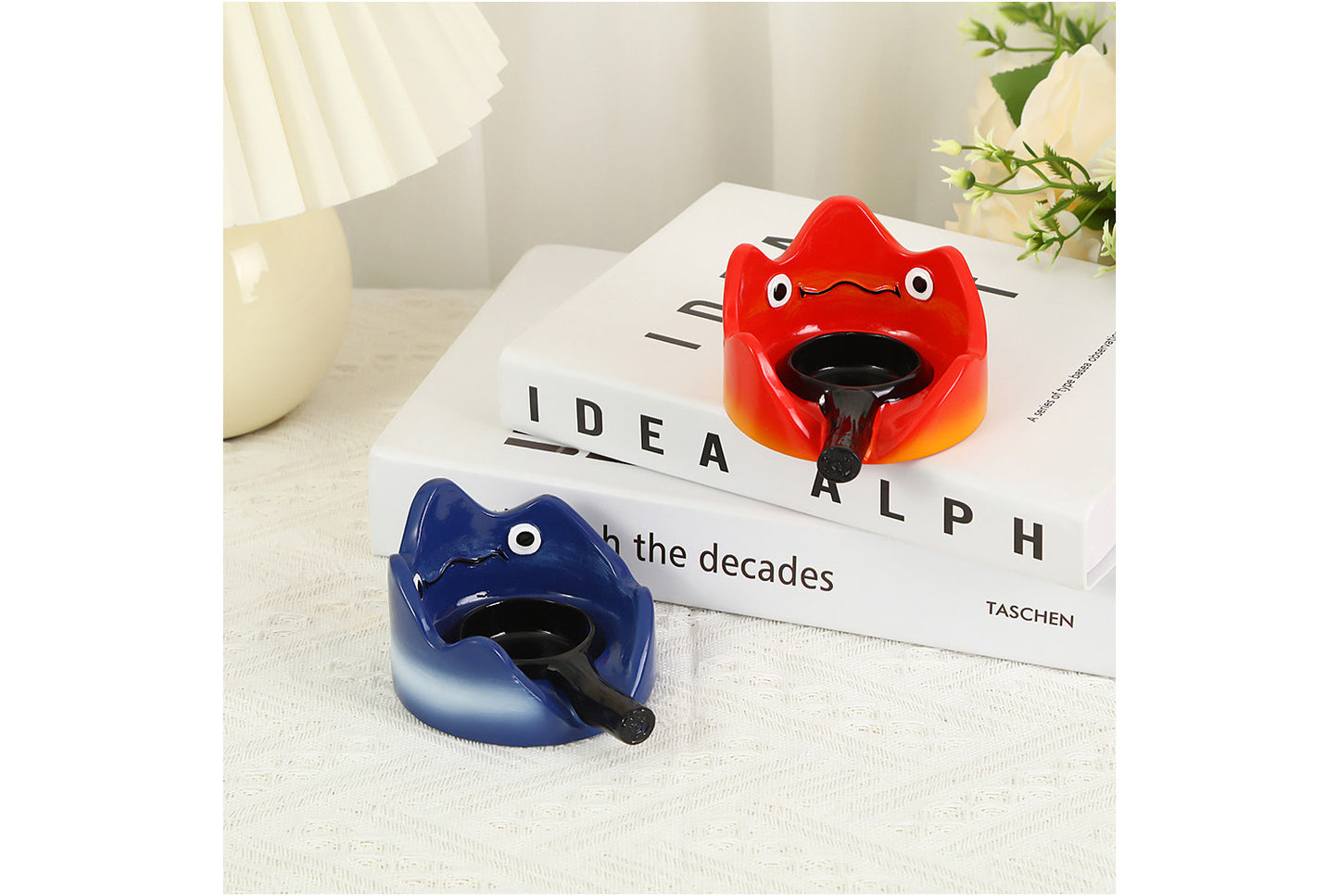 **Calcifer Candlestick Night Light | Resin Flame Home Decor**