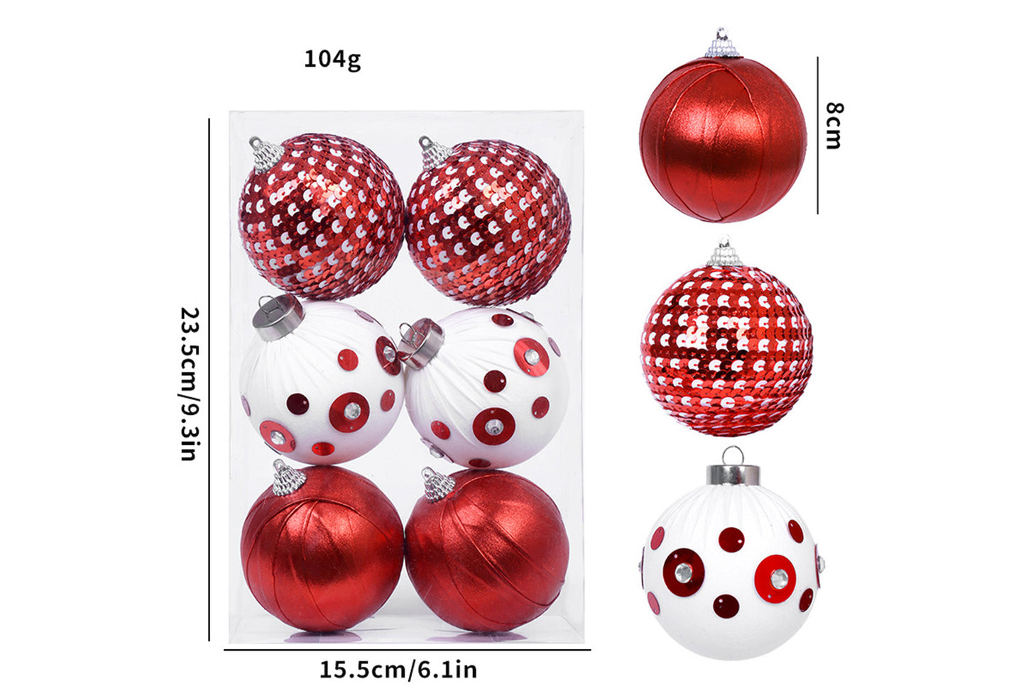 **Exquisite Cloth-Wrapped Foam Christmas Ball Set**
