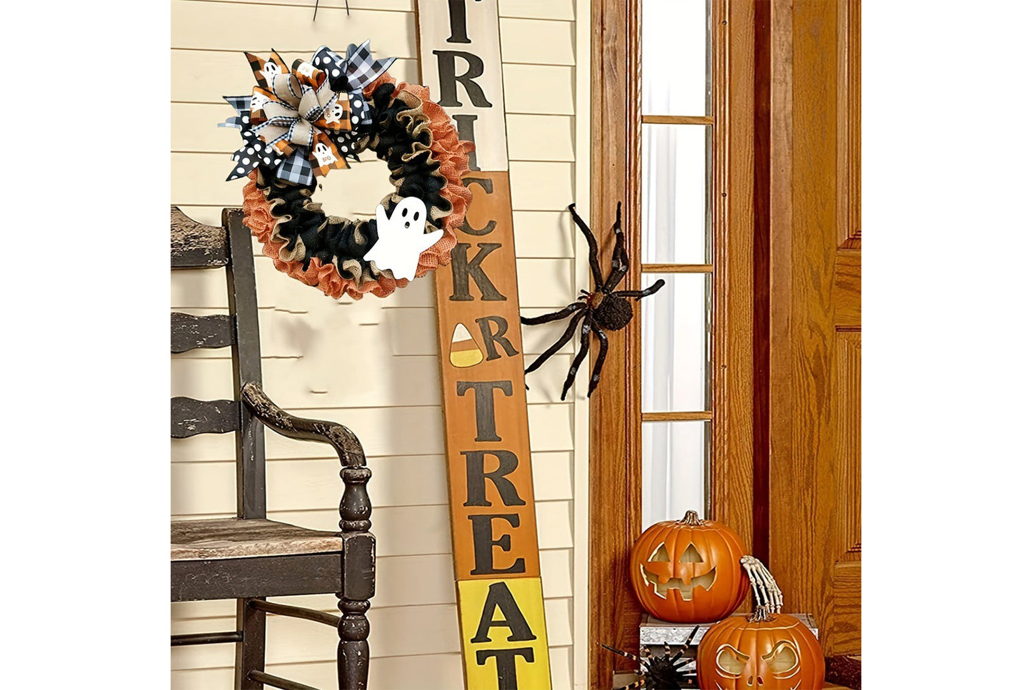 **Halloween Ghost Linen Garland | Ghost Festival Door Decoration**