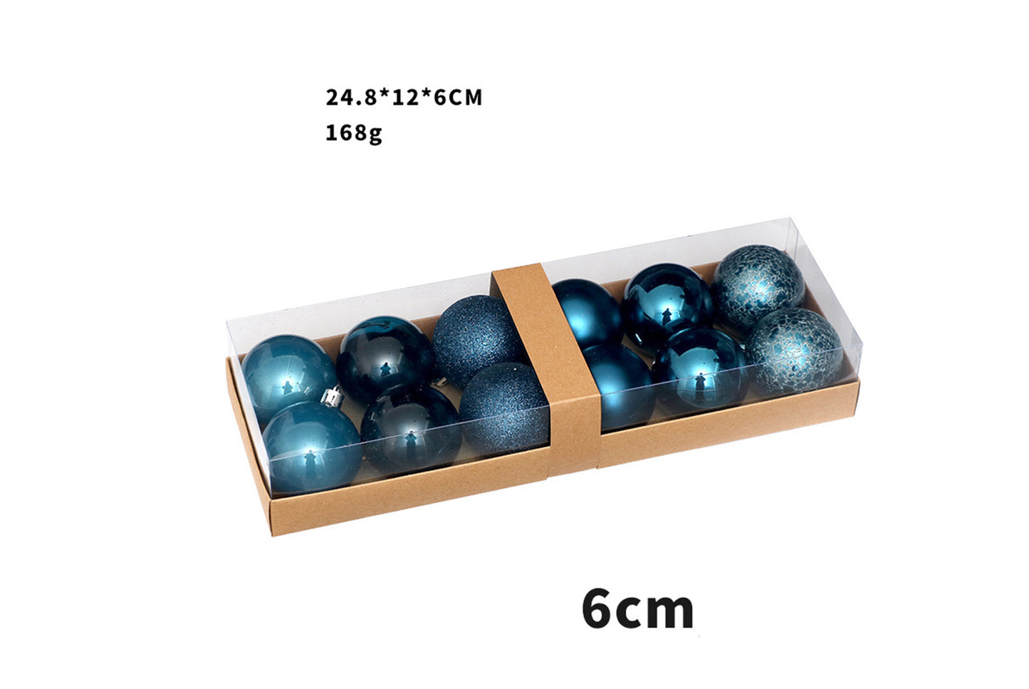 **12 Exquisitely Painted Christmas Ball Gift Box Ornaments**