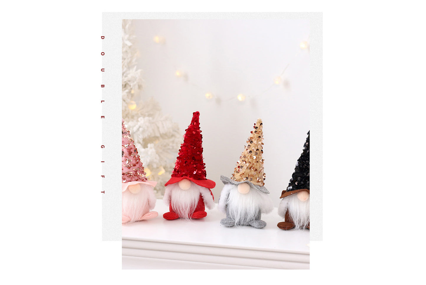 **Sequined Faceless Santa Claus Doll (18*8CM)**