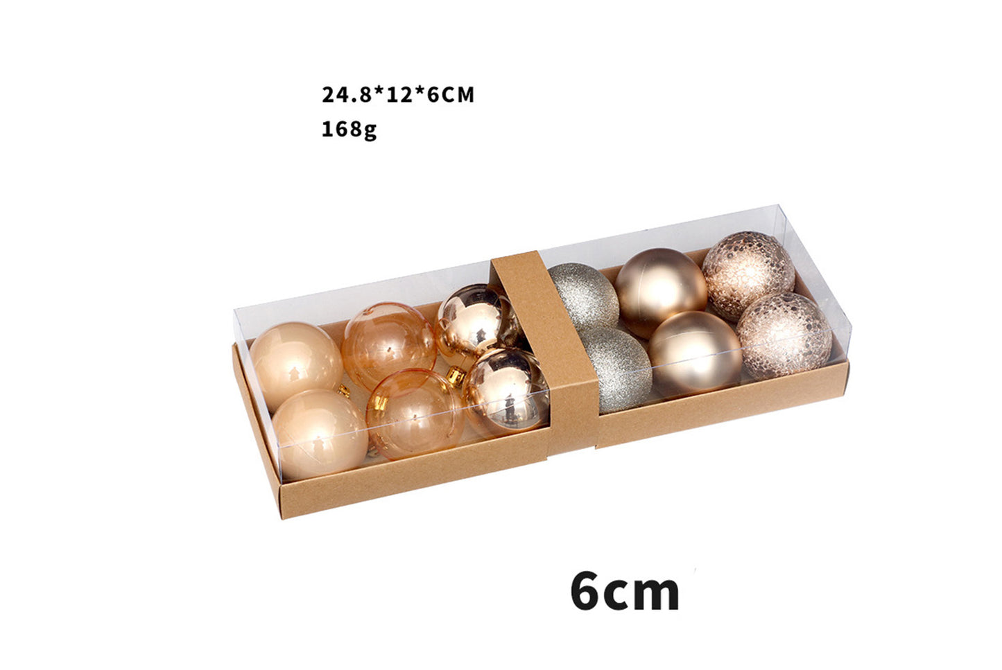 **12 Exquisitely Painted Christmas Ball Gift Box Ornaments**