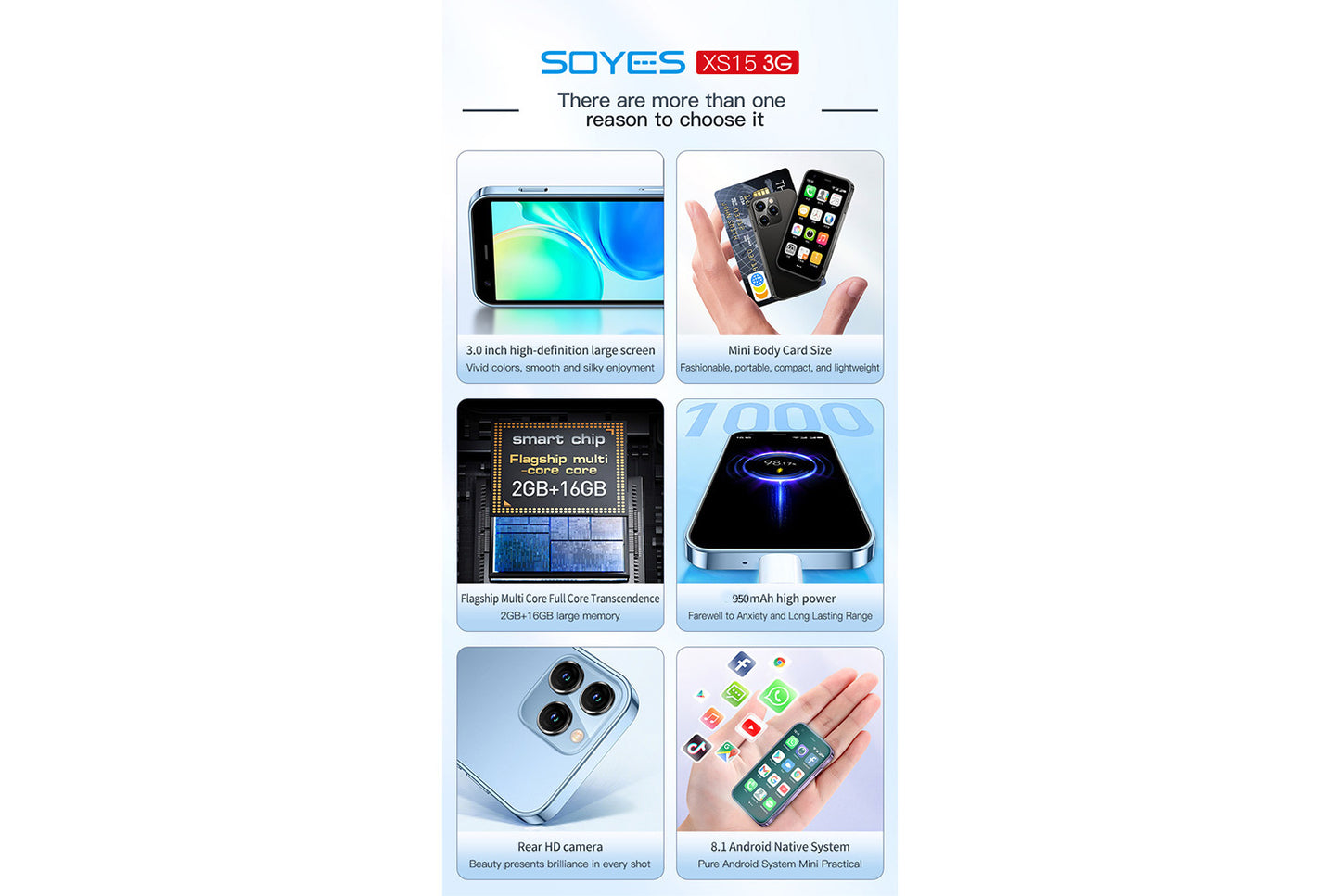 XS15 mini Dual-SIM Pocket Android Phone