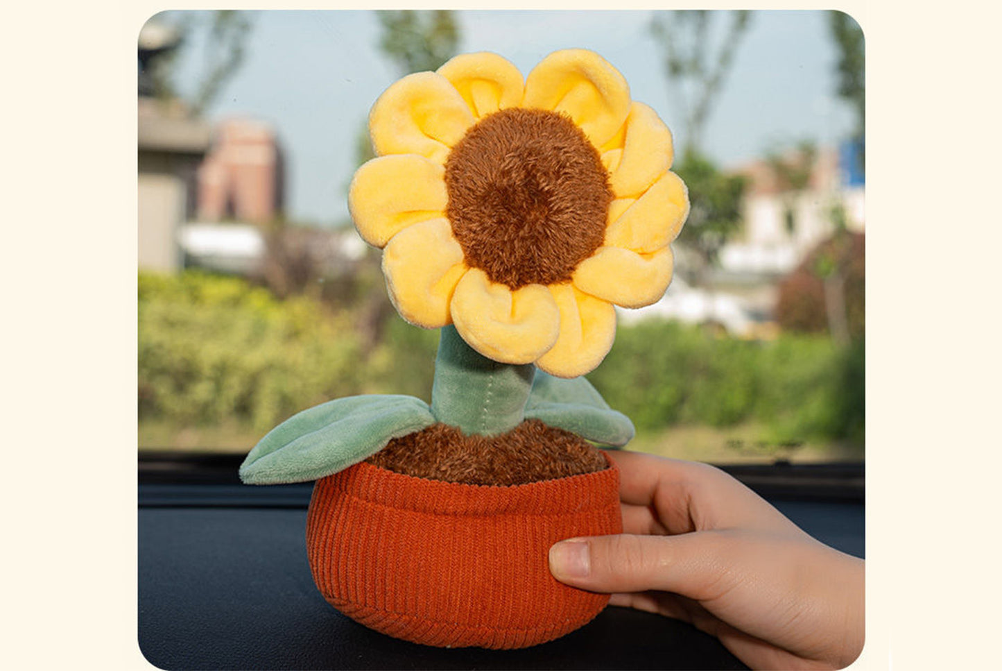 **Car Aromatherapy Plush Toy (Fun Potted Plant Ornament)**