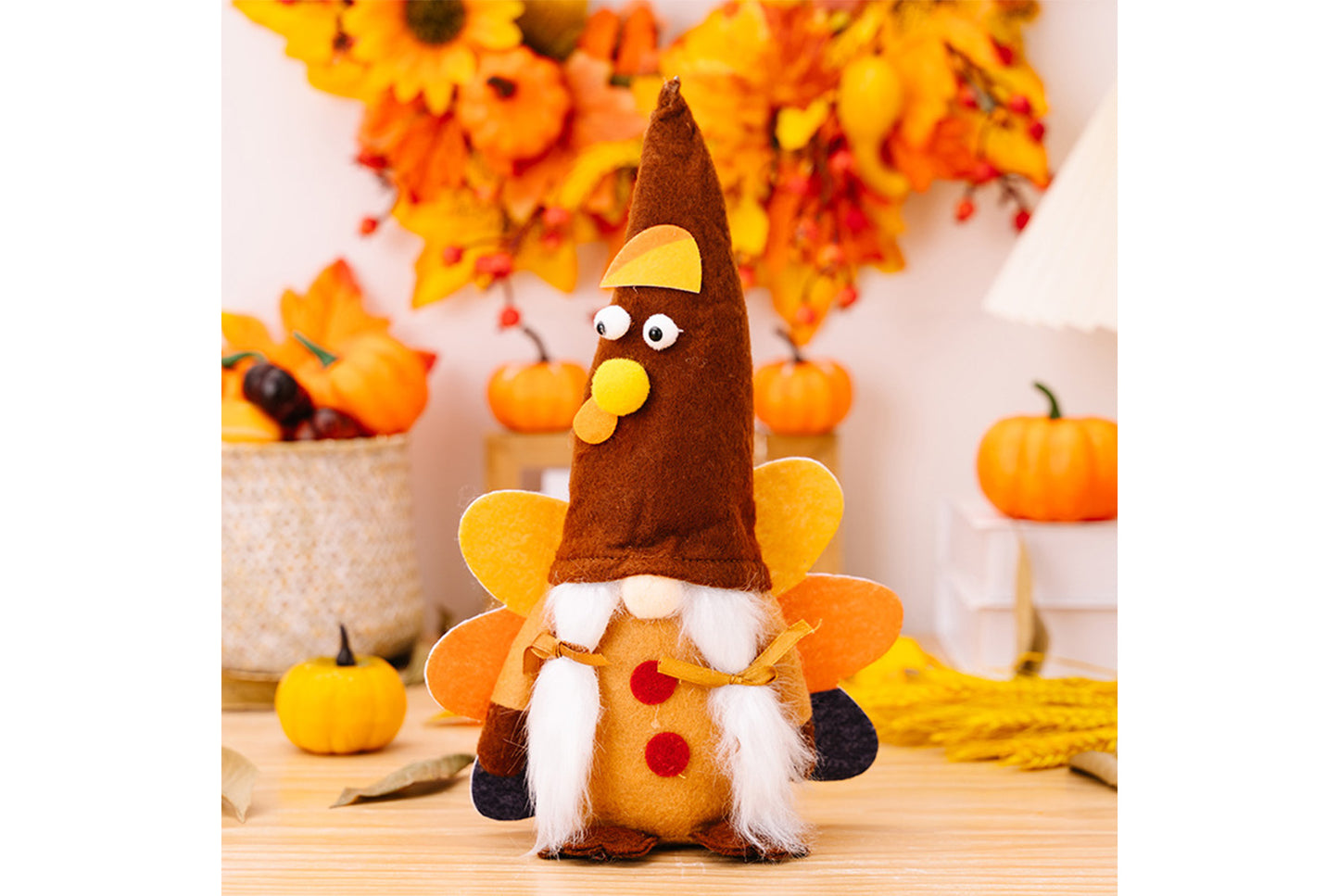 Thanksgiving Spread-Tail Turkey Gnome Ornament