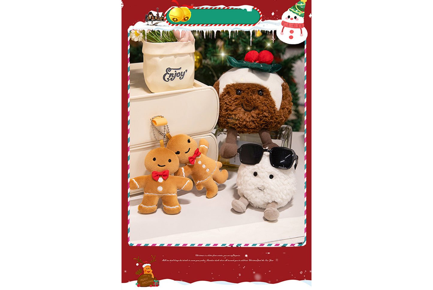 Christmas Plush Toy Set (Holiday Decorative Pendant Doll)