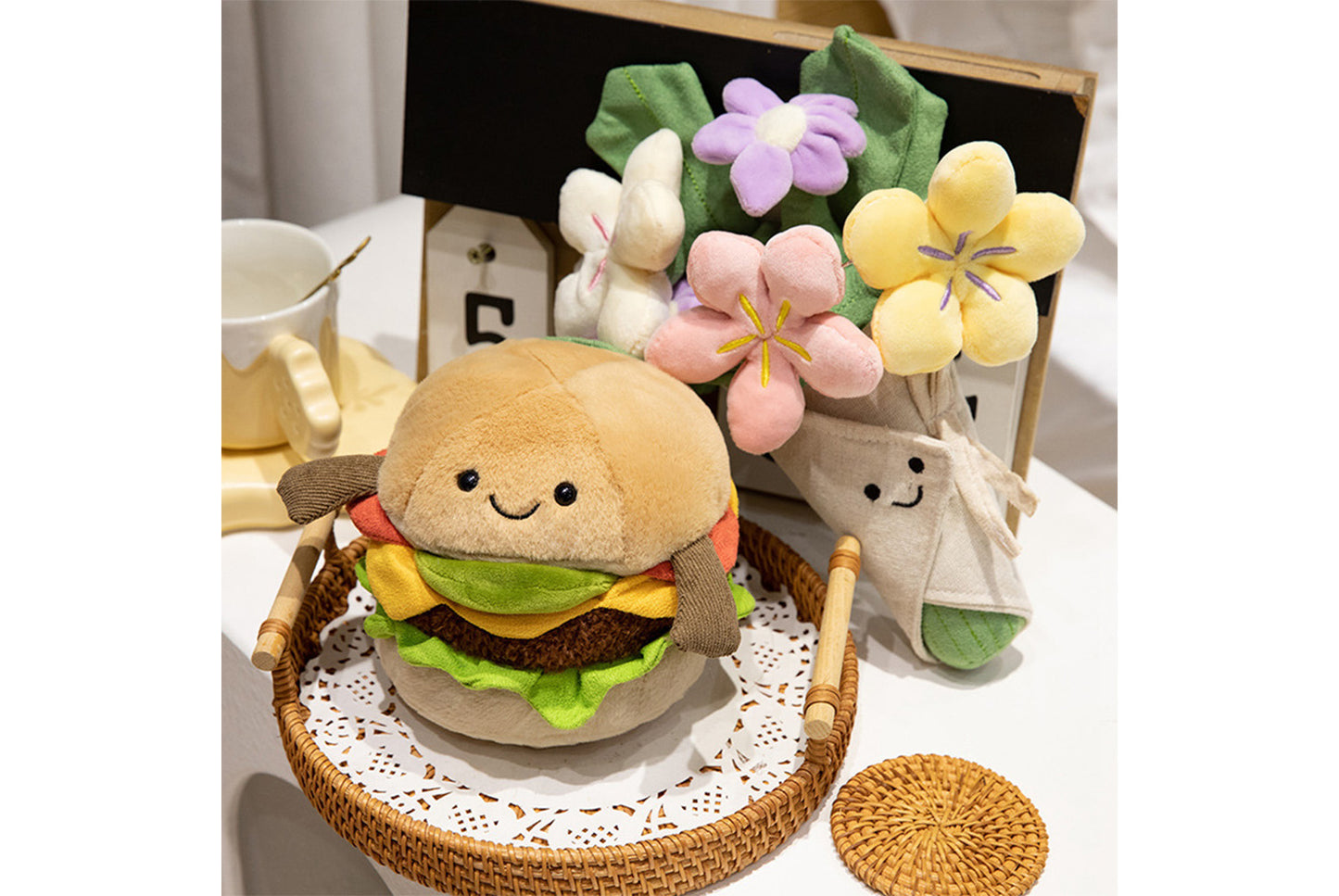 **Jellycat Creative Bouquet Hamburger Plush Toy**