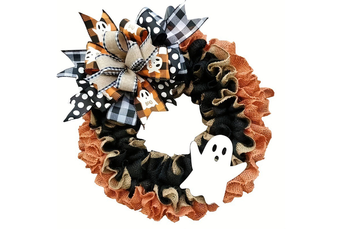 **Halloween Ghost Linen Garland | Ghost Festival Door Decoration**