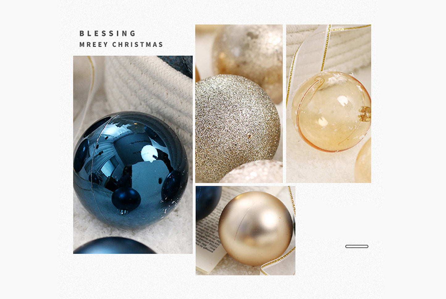 **12 Exquisitely Painted Christmas Ball Gift Box Ornaments**